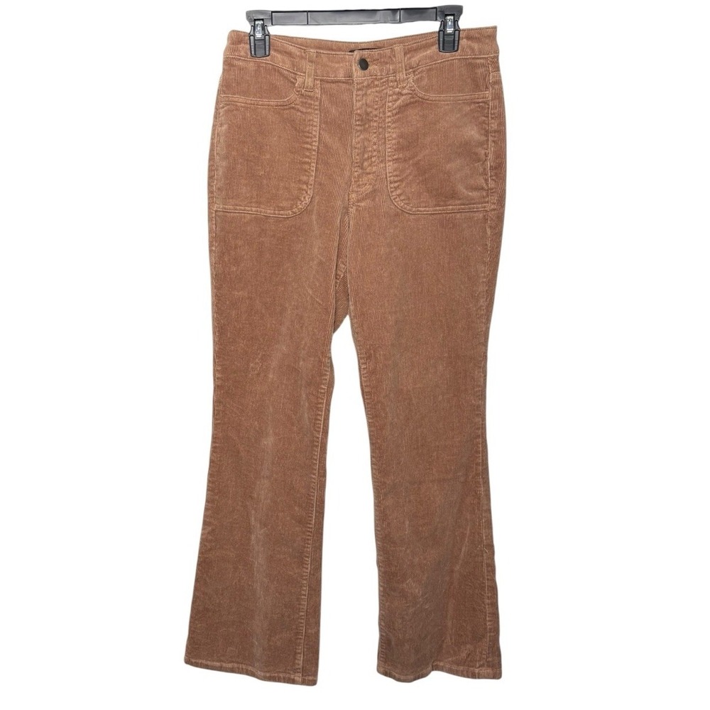 Quince Organic Stretch Corduroy Flare Pant In Warm Brown Size 6